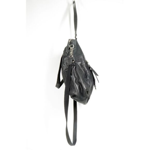 The Sak Venata Leather Convertible Bag Womens Foldover Tote Black - Picture 3 of 10